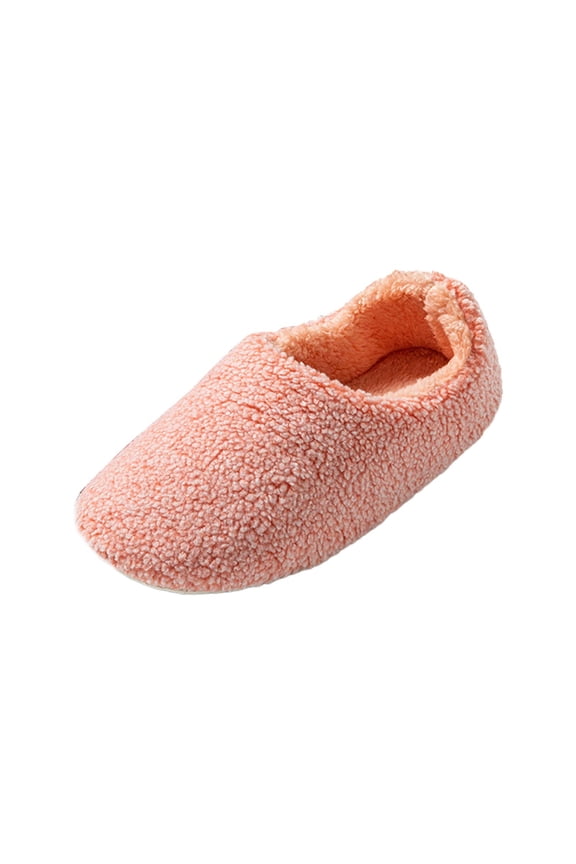 Women's Indoor Loafer House Slippers with Memory Foam, Ladies Solid Color Warm Closed Back House Shoes with Non-Slip Outdoor Rubber Sole