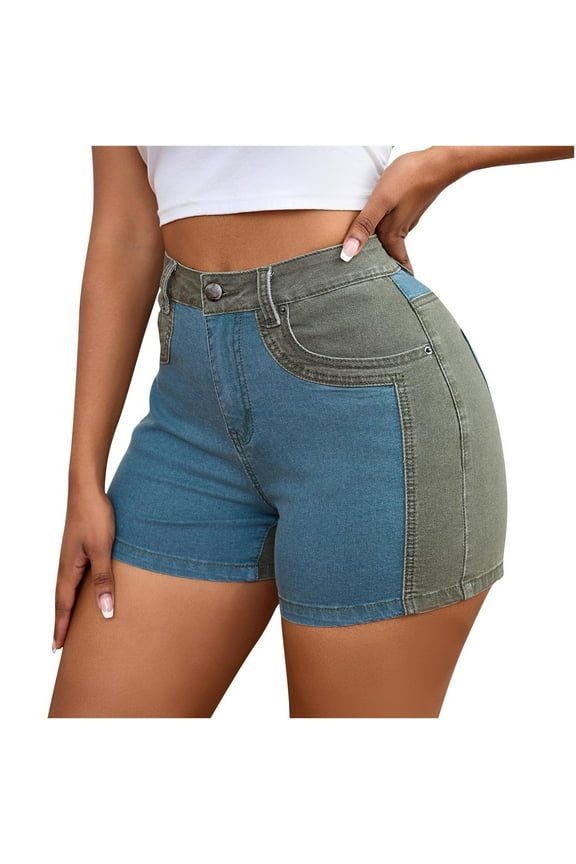 Women's Jean Shorts High Waisted Casual Summer Denim Stretchy Short Comfy Trendy Slim Fit Jeans Shorts Y2K Mini Jorts On Clearance
