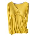 thumbnail image 1 of Taqqpue Women's Maternity Clothes Long Sleeves V Neck Button Modal Soft Nursing Tops Breastfeeding Tees Pregnancy Shirts Loungewear M-3XL, 1 of 5