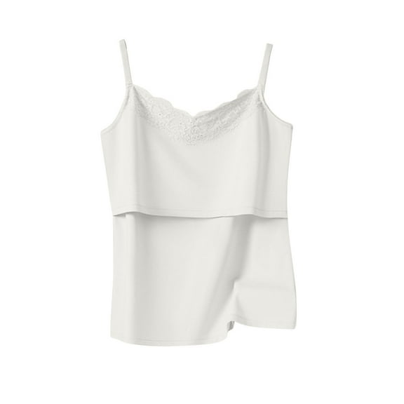 Taqqpue Women's Maternity Nursing Tank Tops Solid Color Sleeveless Breastfeeding Shirts Spaghetti Strap Summer Pregnancy Blouse Tops