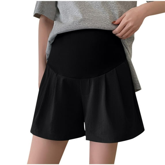 Taqqpue Women's Maternity Shorts Lounge Sleep Pajama Workout Comfy Stretchy Pregnancy Shorts Cotton Lounge Sleep Shorts