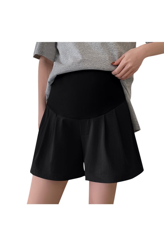 Women's Maternity Shorts Lounge Sleep Pajama Workout Comfy Stretchy Pregnancy Shorts Cotton Lounge Sleep Shorts