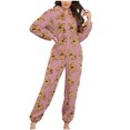 thumbnail image 1 of Taqqpue Women's Onesie Hooded Pajamas Fluffy Zipper Long Sleeve Fleece Jumpsuit Sleepwear, 1 of 9