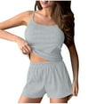 thumbnail image 1 of Taqqpue Women's Pajama Set 2 Piece Loungewear Spaghetti Strap Sleeveless Camisole Pj Tank Tops and Shorts Casual Sleepwear Lounge Sets, 1 of 5