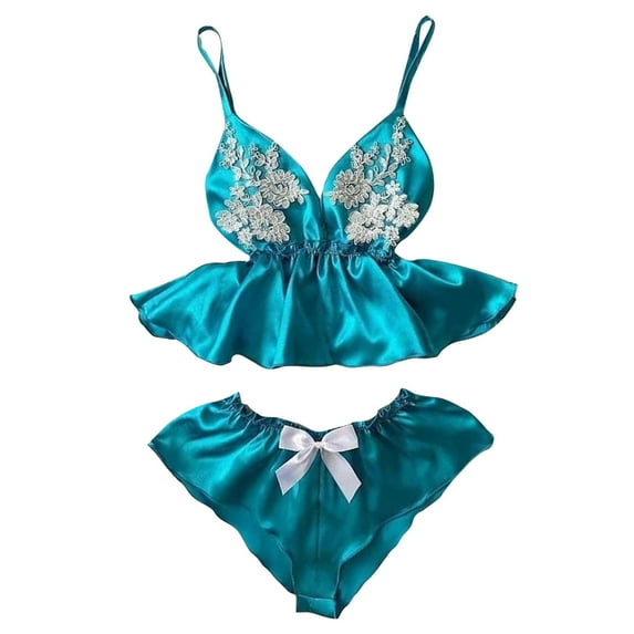 Taqqpue Women's Plus Size Lingerie Women Plus Size Lingerie Corset Lace Floral Bralette Bra Two Piece Underwear Teddy Babydoll Bodysuit Girls Lingerie for Women
