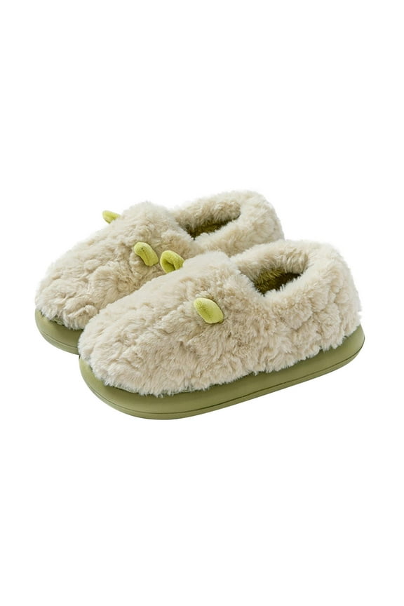 Women’s Soft Curly Full Slippers Solid Color Memory Foam Lightweight House Shoes Cozy Loafer with Polar Fleece Lining