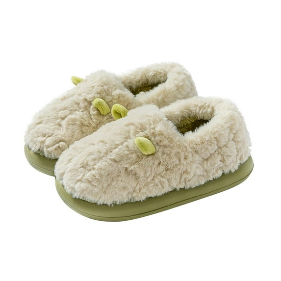 Taqqpue Women’s Soft Curly Full Slippers Solid Color Memory Foam Lightweight House Shoes Cozy Loafer with Polar Fleece Lining