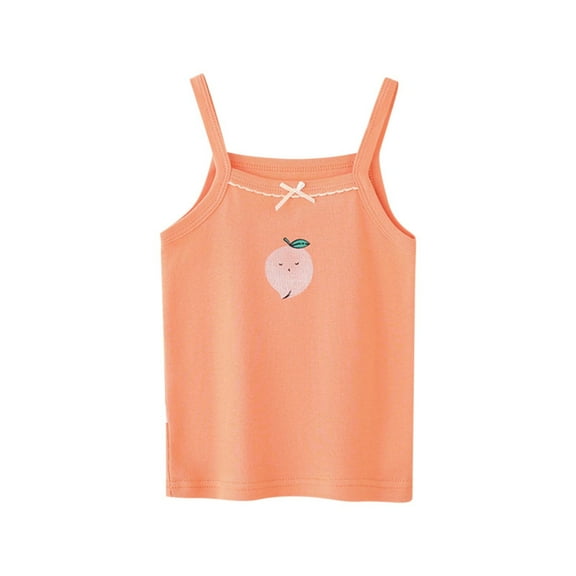 Taqqpue Girl's Cotton Camisole Undershirts Cute Printed Tank Top Soft Loose Lightweight Summer Sleeveless Top Camis for Kids 2-14 Years