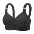 thumbnail image 1 of Taqqpue Womens Bras Solid Color V Neck No Underwire Wireless Bras Basic Seamless Breathable Everyday Bra Push Up Bralette for Women, 1 of 5