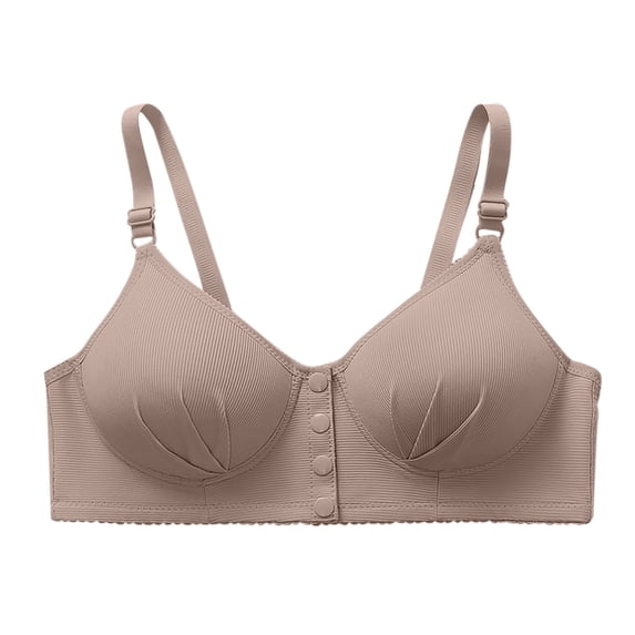 Taqqpue Womens Everyday Bras Front Button Closure No Underwire Push Up Bralettes Cozy Wireless Full Coverage Bras