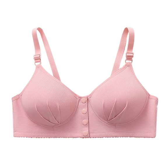 Taqqpue Womens Everyday Bras Front Button Closure No Underwire Push Up Bralettes Cozy Wireless Full Coverage Bras