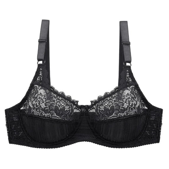 Taqqpue Womens Lace Bras Solid Color Sexy Push Up Bra Full Coverage Unlined Balconette Everyday Bra Lingeries with Underwire for Women