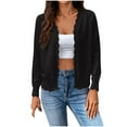 thumbnail image 1 of Taqqpue Womens Long Sleeve Button Down Shirts Knit Cardigan Blouses Business Work Shirt Trendy Casual Loose Tops, 1 of 7