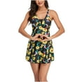 thumbnail image 1 of Taqqpue Womens Maternity Swimsuit 2 Piece Swimsuits Set Floral Print Flare Flowy Pregnancy Swimdress with Shorts,Retro High Waist Bikini Tankini Swimwear,Plus Size Tankini Bathing Suits, 1 of 8