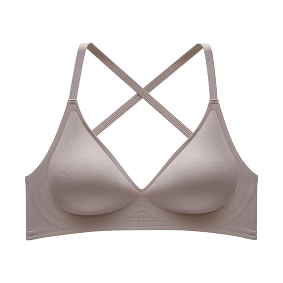 Taqqpue Womens Nursing Bras Comfortable Wireless Bralettes V Neck Seamless Bra Smooth Brassiere Wire Free Push Up Bras
