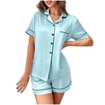 thumbnail image 1 of Taqqpue Womens Pajama Sets Silk Satin Pajamas Set Floral 2Pcs Pj Sets Button Down Lounge Set Sleepwear Loungewear, 1 of 6