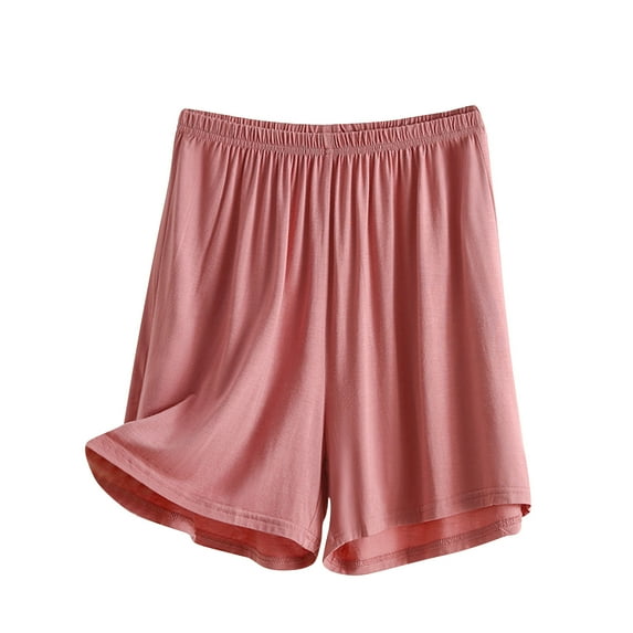 Taqqpue Womens Pajama Shorts Comfy Lounge Shorts Drawstring Pj Pants Sleep Shorts Casual Solid Color Plus Size Elastic Waist Shorts with Pockets