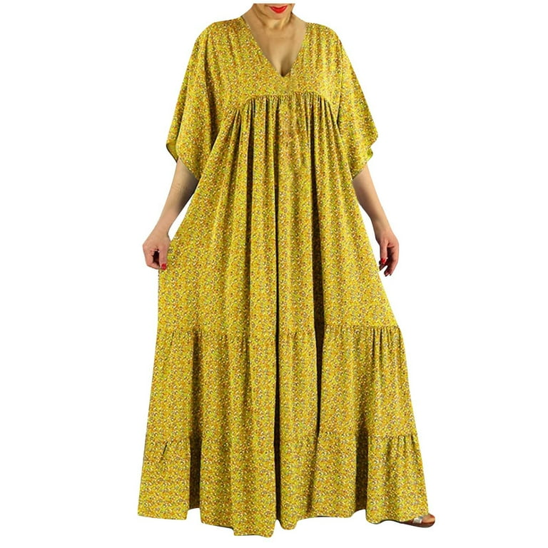 Beach Vacation Bohemian Floral Plus Size Maxi Dresses Beach Vacation Bohemian Floral Plus Size Maxi Dresses