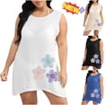 thumbnail image 1 of Taqqpue Womens Plus Size Swimsuits Coverup Bathing Suits Cover Ups Sleeveless Swim Suits Swimwear Cute Bikini Beach Dresses L-3XL, 1 of 5