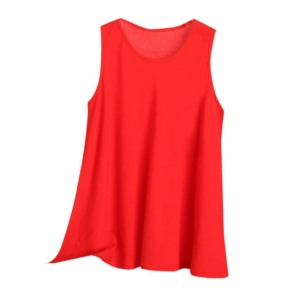 Taqqpue Womens Plus Size Tank Tops Sleeveless Scoop Neck Casual Top Solid Color Loose Fit Tops Flowy Summer Shirts Outfits Curved Hem