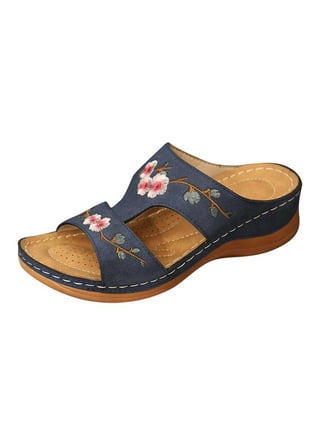 Kayannuo Beach Sandals Clearance Slipper Woman Sandal Wedges Womens Summer  Fashion Casual Ethnic Style Flip Flops Flat Bottom Sandals Womens Slippers