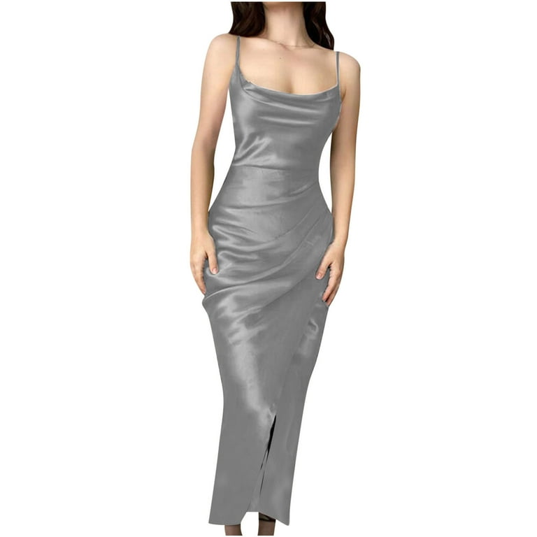 Casual Ruched Square Neck Sling Dresses Casual Ruched Square Neck Sling Dresses