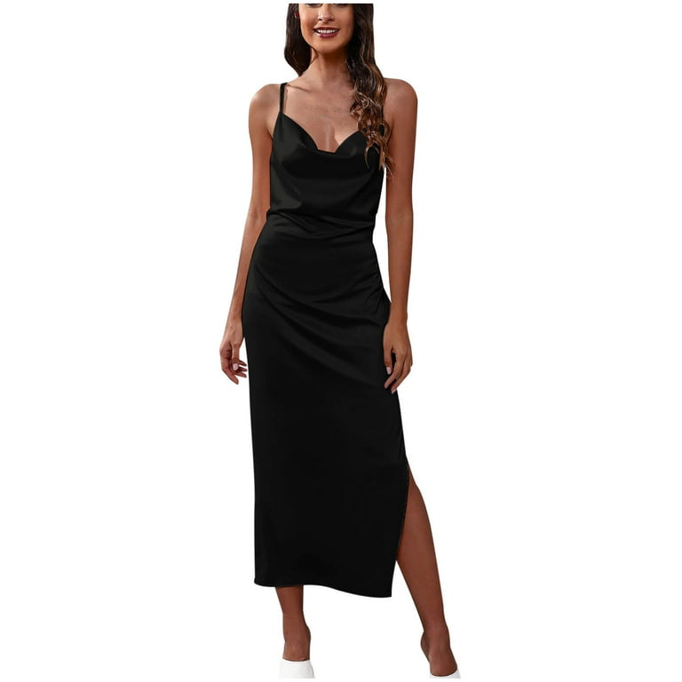 Sexy Solid Color V Neck Sling Dresses Sexy Solid Color V Neck Sling Dresses