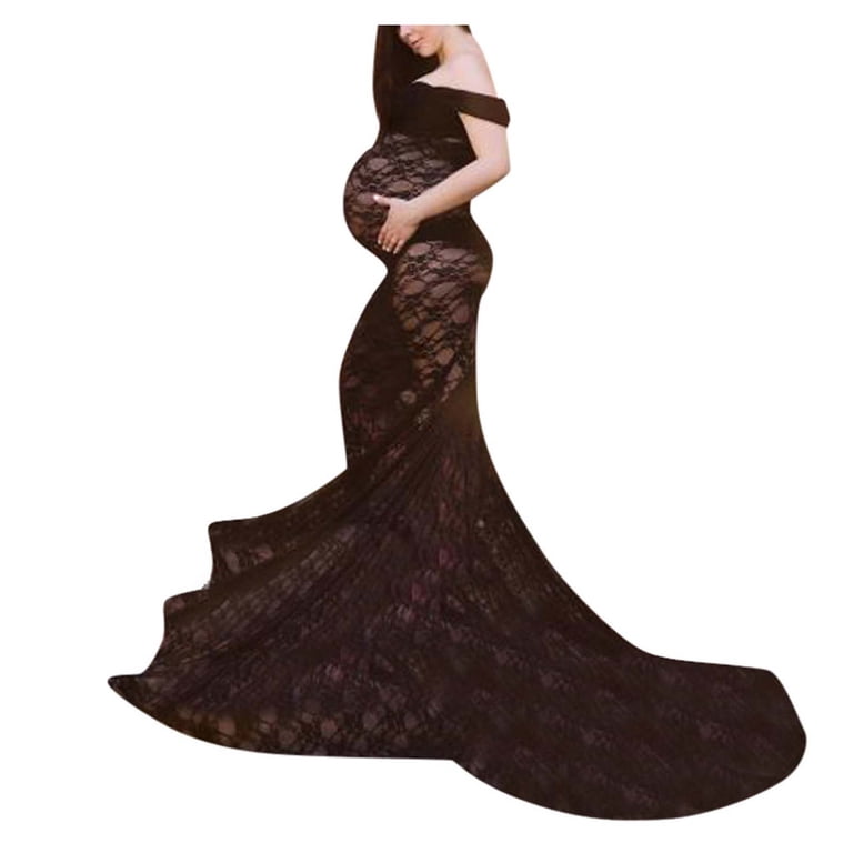 Taqqpue Womens Off the Shoulder Maternity Dress for Photoshot Baby Shower Wedding Guest Sleeveless Slim Fit Lace Gown Flowy Ruffle Stretchy Long Maxi Dress Photography Pregnancy Dresses - Walmart.com Taqqpue Womens Off the Shoulder Maternity Dress for Photoshot Baby Shower Wedding Guest Sleeveless Slim Fit Lace Gown Flowy Ruffle Stretchy Long Maxi Dress Photography Pregnancy Dresses - Walmart.com