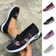 thumbnail image 1 of Taqqpue Womens Slip On Sneakers Lightweight Walking Shoes Women's Fashionable Versatile Plus-Size Embroidered Mesh Shoes Spring/Summer Style Trendy Comfortable Shoesfor Women, 1 of 7