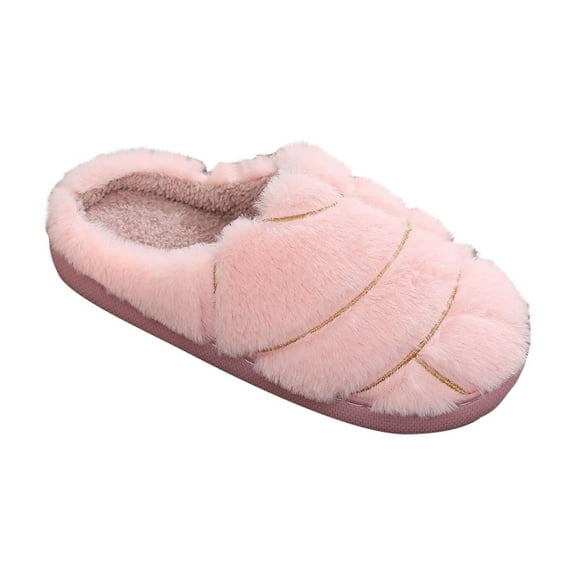 Taqqpue Womens Slippers Solid Color Memory Foam Plush Slippers Lining Warm Soft Cozy Home Slipper Outdoor Indoor House Shoes