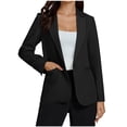 thumbnail image 1 of Taqqpue Womens Suit Jacket Business Casual Solid Color Blazer Long Sleeve Lapel Open Front Button Work Blazer Jackets with Pockets, 1 of 2
