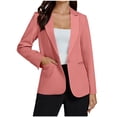 thumbnail image 1 of Taqqpue Womens Suit Jacket Business Casual Solid Color Blazer Long Sleeve Lapel Open Front Button Work Blazer Jackets with Pockets, 1 of 2