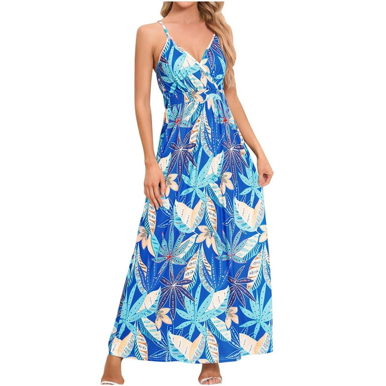 Bohemia Sleeveless Maxi V neck High waist Vacation Dresses Bohemia Sleeveless Maxi V neck High waist Vacation Dresses