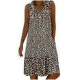 thumbnail image 1 of Taqqpue Womens Summer Dresses Casual Loose Tropical Print Beach Tank Dresses V Neck Sleeveless Flowy Midi Dress Knee Length Sundress with Pockets, 1 of 6