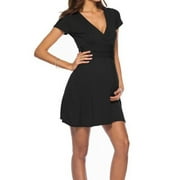 Taqqpue Womens Summer Maternity Dress Casual Short Sleeve V-Neck Pregnancy Bodycon Dress Mama Maternity Clothes Ruched Mini Maternity Dress for Photoshoot Baby Shower