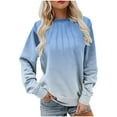 thumbnail image 1 of Taqqpue Womens Sweatshirt Casual Long Sleeve Crew Neck Cute Pullover Fall Winter Relaxed Fit Solid Color Plus Size Blouse Tops, 1 of 5