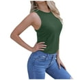 thumbnail image 1 of Taqqpue Womens Tank Tops Summer Casual Sleeveless Crew Neck Shirts Relaxed Fit Trendy Fashion Basic Top Going Out Tops Shirt, 1 of 5