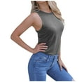 thumbnail image 1 of Taqqpue Womens Tank Tops Summer Casual Sleeveless Crew Neck Shirts Relaxed Fit Trendy Fashion Basic Top Going Out Tops Shirt, 1 of 7