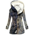 thumbnail image 1 of Taqqpue Womens Winter Warm Fleece Lined Hooded Coats Jacket Outerwear Overcoat Cardigan Casual Oversized Long Sleeve Vintage Printed Double Breasted Winter Sweater Coats Long Hooded Jackets for Women, 1 of 3