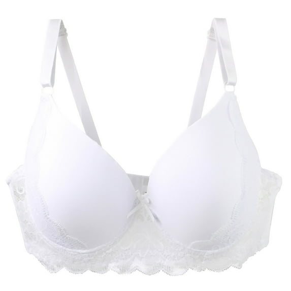 Taqqpue Womens Wireless Bras Solid Color Deep V Neck No Underwire Lace Push Up Bras Bralette Basic Breathable Seamless Everyday Bra for Women