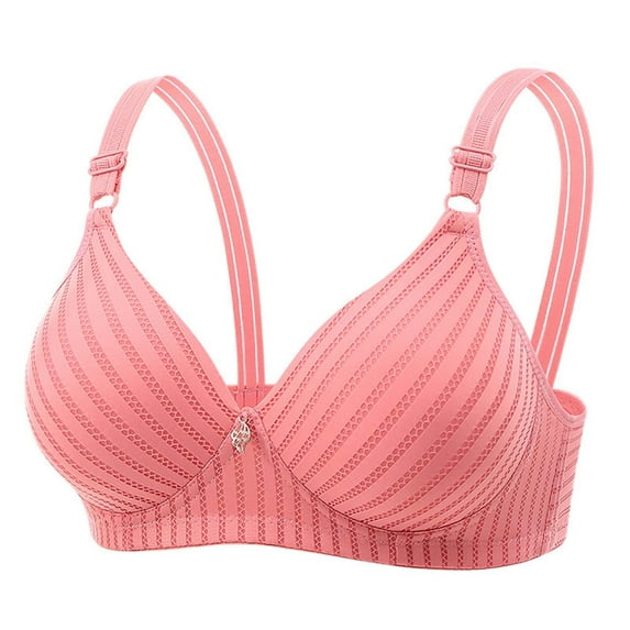 Taqqpue Womens Wireless Bras Solid Color V Neck No Underwire Push Up Bras Basic Seamless Everyday Bra Bralette for Women