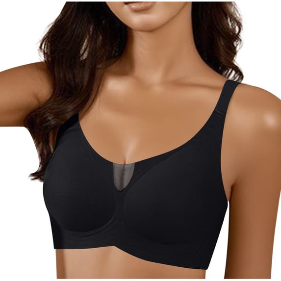 Taqqpue Womens Wireless Bras Supportive Seamless Full Coverage Bra Push Up Comfortable Bra No Underwire Everyday Tshirt Bras for Women