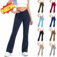 thumbnail image 1 of Taqqpue Workout Mini Flare Leggings for Women Hidden Scrunch High Waisted Seamless Gym Leggings Brinklie Yoga Pants, 1 of 10
