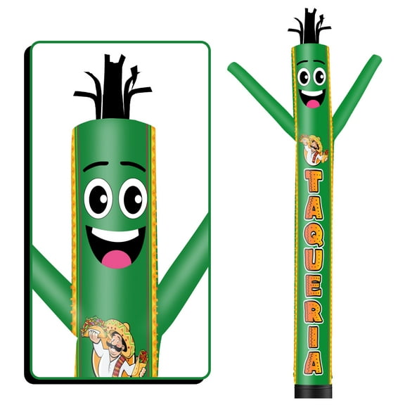 Taqueria Inflatable Tube Man Wacky Wavy Dancing Guy for Outdoor Decoration Advertising Business Promotion - Food Theme (Blower Not Included)