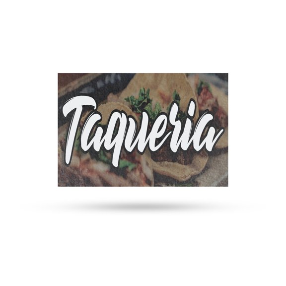 Taqueria Vinyl Decal 12 Inch x 16 Inch Weatherproof Heavy-Duty Adhesive Backing | Mexican Food, Freshly Made, Local Restaurant Promotions | Made in USA