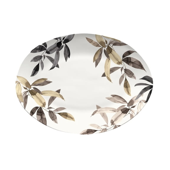 TarHong Melamine 18.9" Oval Platter | Bali Leaves