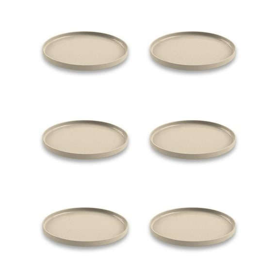 PALERMO BAMBOO SALAD PLATE, NATURAL, 8.5", Set of 6