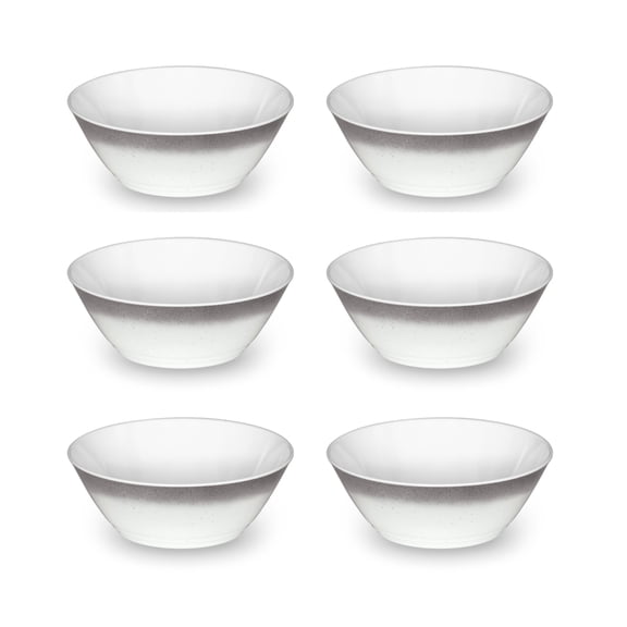 Ombre Rim Speckle Bowl, Grey, 5.9" x 2.2",19.5 oz., Set of 6