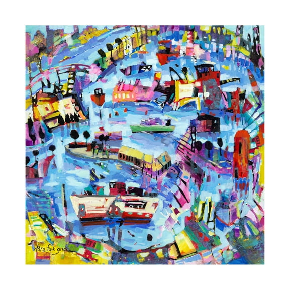 Tara Funk Grim 'Funlands III' Canvas Art