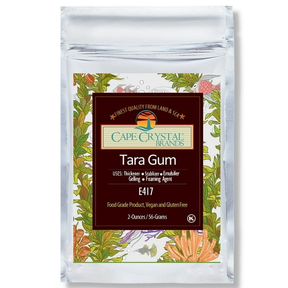 Tara Gum Powder 2-oz - Imparts a creamy mouthfeel to dairy products, soups, and sauces. Kosher, Vegan, Non GMO. Highest Purity Imported from the Andes Valleys of Peru